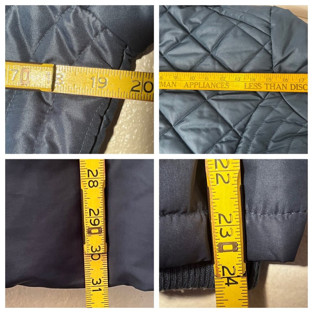 Details Intl Quilted Long Navy Coat Womens S Zipper Front Warm Winter Jacket - Picture 12 of 16